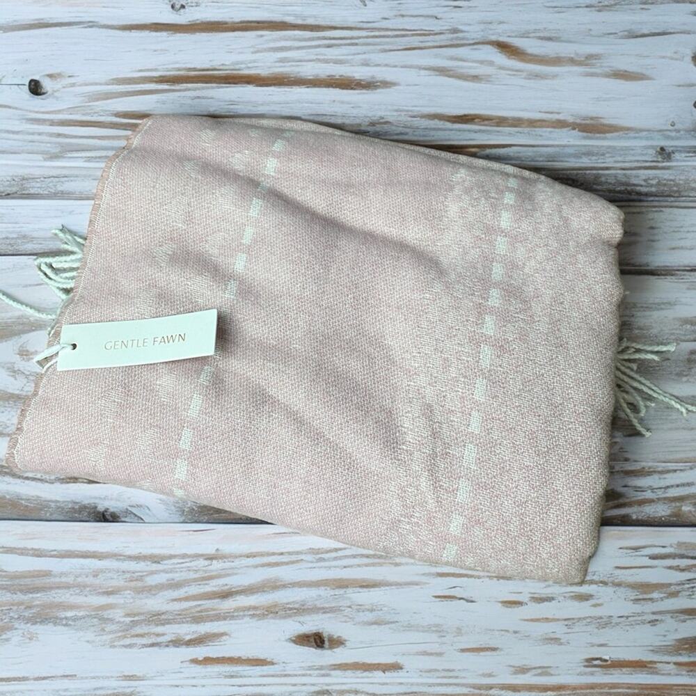 Gentle Fawn Light Blush Pink Fringe Wrap Shawl - Picture 3 of 6